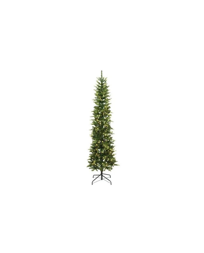 Albero di Natale Artificiale LED Slim Sottile H.180cm Colore Verde per Interno Indoor | Kaemingk Albero di Natale Artificiale LED Slim Sottile H.180cm Colore Verde per Interno Indoor | Kaemingk